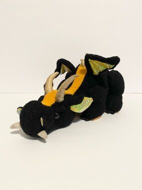 Webkinz Lava Dragon Black Stuffed Animal Plush Toy Kids Toys Pretend Play Ganz
